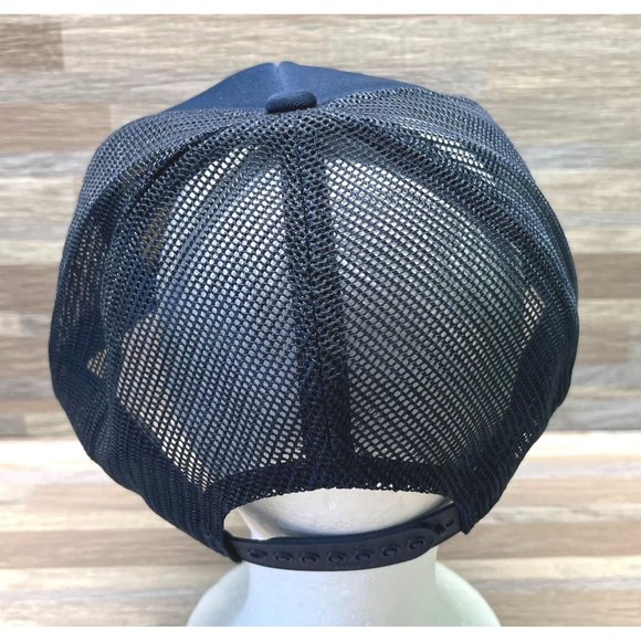 Eagle Fire Dept Trucker Hat Vintage Snapback Mesh Navy Blue Idaho - Picture 2 of 8